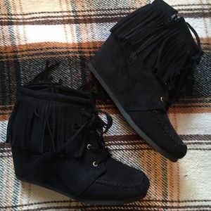 Charlotte Russe Fringe Booties